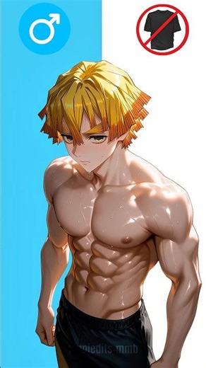 Shirtless Demon Slayer Training Mode 🥵⚔️ #demonslayer #anime #animeedits #editing