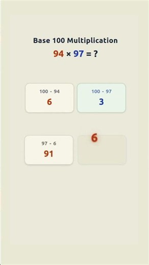 94 × 97 in Your Head #math #shorts ‪@ilovealgorithms‬