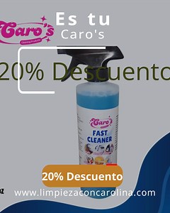 1.5K views |  Comment "Shop" order this item  Caro's Fast Cleaner...