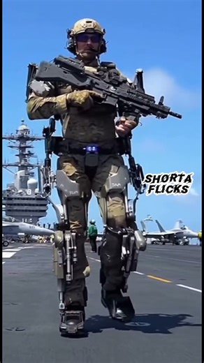 Next-Gen Military Robotic Exoskeleton Unveiled on U.S. Navy Aircraft Carrier #ai
