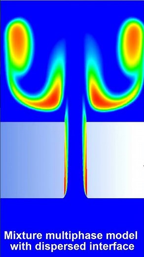 Multiphase flow simulation with mixturer model #shorts #Engineering nature #ANSYS-Fluent