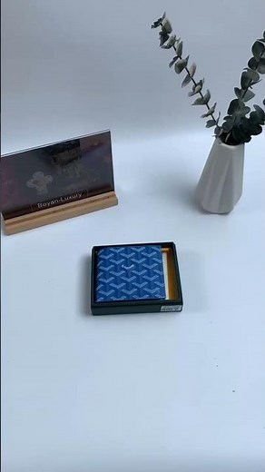 Goyard Blue Wallet 💙 Iconic Print, Timeless Style #luxurywallet #luxuryunboxing #unboxing