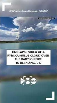 Timelapse of pyrocumulus cloud over Babylon fire
