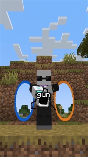 This mod gives you a portal gun #minecraft