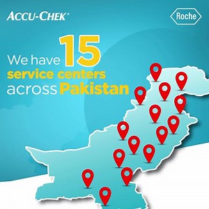 Did you know Accu-Chek has 15 service centres across Pakistan to assist you regarding Accu-Chek products, for more details call now: 0800-76243 Monday - Friday 09:00am to 05:00pm | Accu-Chek