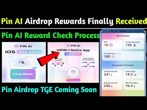 🔴PIN AI Airdrop Rewards Finally Received Process | Pin AI Airdrop Token Distribution Start