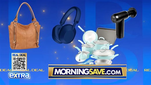 5.7K views · 12 reactions | Save on a Rachael Ray 13-piece cookware set for 54% off, plus a heated percussion massager for just $29.99 in "Extra's" Real Deal! Head to MorningSave.com/ExtraTV to shop now! | Extra | Facebook