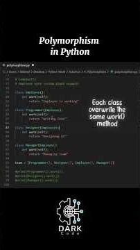 Polymorphism in Python | Dark Code