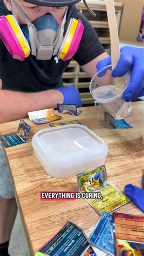 Resin project with pokemon cards. I purchased over 300 mold from an old lady, and this is episode 1 of using random molds to create weird stuff. #mold #resin #pokemon #resinart
