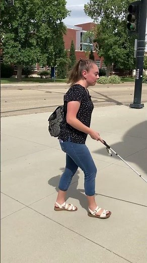 How Does This Pretty Young Blind Lady Walk to Work By Herself? #shorts