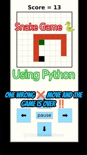 My Python Snake Game Just Got Harder 😳🐍