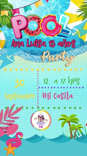 Invitación digital video para Pool Party 🌊⛱️ Toda invitación hace oficial un momento de celebración 😊✨ Te diseño la tuya! Contáctame 👉📲9811131155 WhatsApp #niñosyniñasfelices #invitacionespersonalizadas #invitation #poolparty #cumpleaños #bobesponja #InvitadosEspeciales #fiestas #adolescentes #piscinada #alberca #trajedebaño #BobEsponja