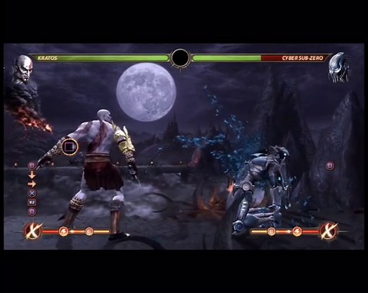 Kratos X-ray and Combos in Mortal Kombat