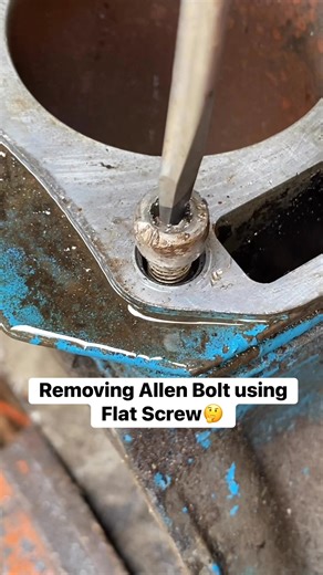 41K views · 75 reactions | Removing Allen Bolt using Flat Screw #fbreelsfypシ゚viralシ #fbreelsfypシ゚ #fbreels #mechanic #BossArnel #flatscrew #removing #allenbolt | Boss Arnel | Facebook