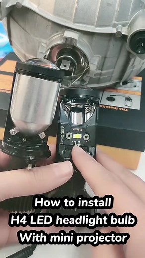 Plug and Play Game H4 Mini Projector Headlight Bulb Installation