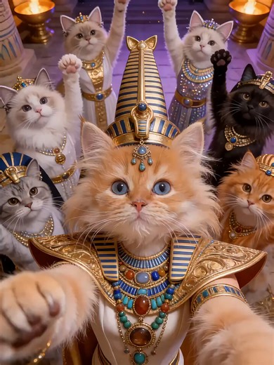 Pharaoh's dance #cat #dance #viral #fyp #cute #vibe | cat