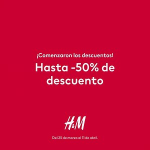 40K views · 78 reactions | ¡Llegaron las Rebajas! Hasta 50% de descuento en artículos seleccionados del 25 de marzo al 11 de abril. En tiendas y en https://hm.info/61844L4Ue | H&M | Facebook