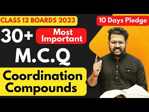 Class 12 Chemistry MCQ | Important MCQ of Coordination Compounds | NCERT Exemplar