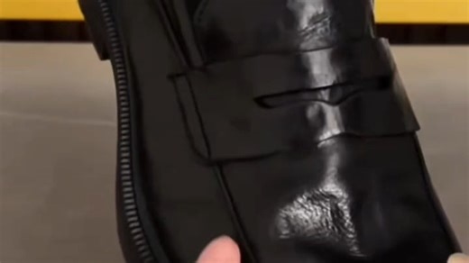 Bolomido高端奢侈品牌男鞋新款英伦手抓纹牛皮乐福鞋软底舒适商务休闲皮鞋_黑色_41_1