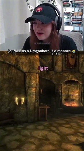 journee shouts at the table😭 #journee #skyrimmods #dagothur