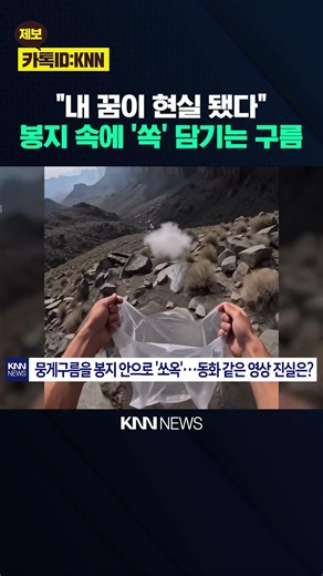 "He actually lived out my dream" A fluffy cloud 'popped' right into a bag / KNN