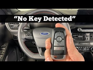 2020 - 2024 FORD ESCAPE "No Key Detected" How to Start With Dead Or Broken Remote Key Fob Battery