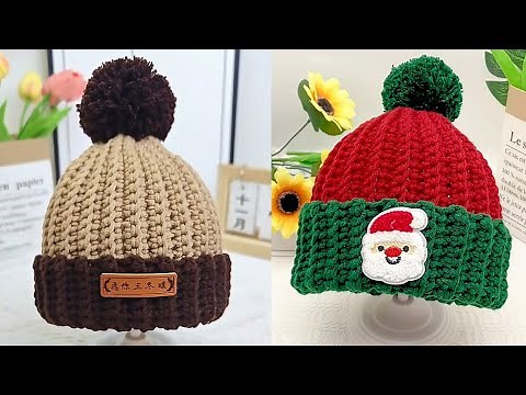 DIY Crochet Beanie with Two Colors | Simple & Warm Winter Hat