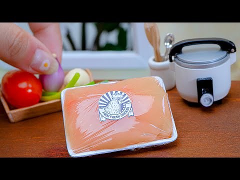 MINI Butter Chicken Curry and Rice | ASMR Miniature Cooking Official | Cooking Food Sounds