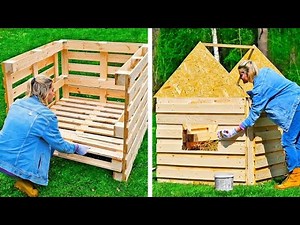 TRANSFORMATION DE PALETTES EN BOIS EN UNE ADORABLE MAISON