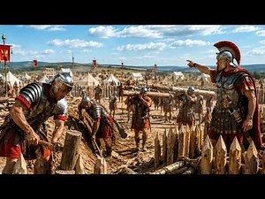 How did the Roman army build an entire camp in 3 hours?