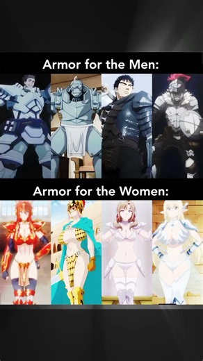 Anime Logic Be Like: Armor for Men vs Women