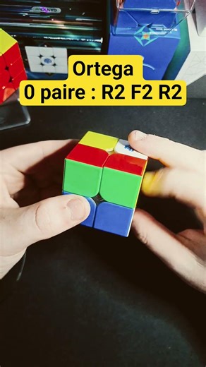 Ortega 2x2 0 paire : R2 F2 R2 #rubikscube #cubing #speedcubing #2x2 #ortega #rubikscube
