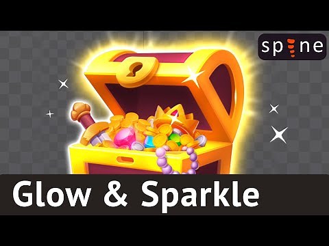 Spine 2D Chest VFX Pt.3: Animating glowing chest with sparkles and rays