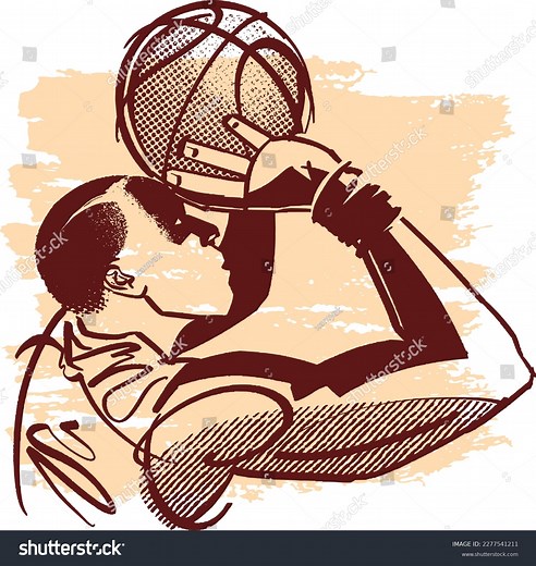 Basketball Players Silhouette Sketch Vector Stock Vector (Royalty Free) 2277541211 | Shutterstock