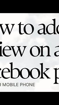 How to add review on a Facebook page