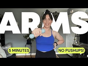 5-Minute Arm Workout | Bodyweight or Light Weights | No Push-Ups, No Jumping!