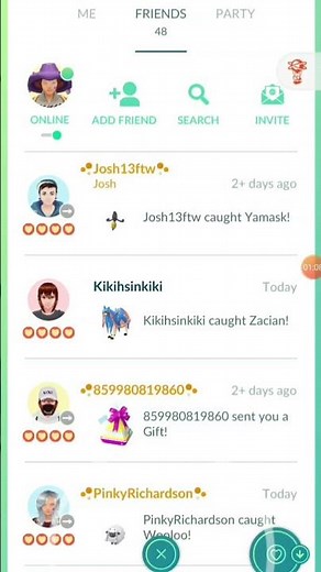 Pokémon Go Friend code! Add for raid invites and friendship EXP :)