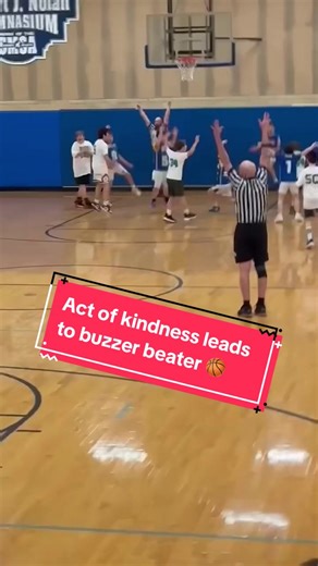 Watch the simple act of kindness, followed by a buzzer beater shot that made everyone a winner at a fifth grade basketball game. #sportskind #inclusionmatters #basketball #kindness #goodnews