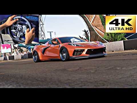 Ultra Realistic Corvette C8 POV | Logitech G923 Steering Wheel [4K] 🇺🇸