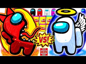 Giant Surprise Eggs Play Doh Among Us Impostor VS Among Us Crewmate