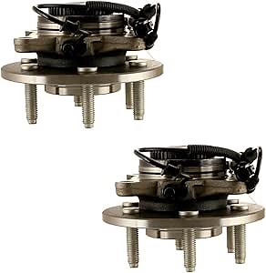515046 Front Wheel Hub and Bearing Assembly (2 Pack) for 2004-2005 F-150, 2004 F-150 Heritage, 4WD, 6 Lugs w/ABS, 45 Splines – Perfect Fit for F-150 Models