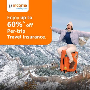 5.1K views · 32 reactions | Enjoy up to 60%^ off Income's Per-trip Travel Insurance from 29 November to 3 December Plus, get up to $2,000^ baggage delay coverage. Don't worry and travel happy knowing that we have got you covered! ^For Preferred Plan. Promo & policy Ts&Cs apply. | Income | Facebook