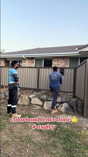 colorbond fence installation #landscaping #sitework -#compoundwall #youtubeshorts
