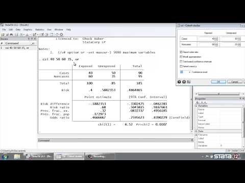 Stata® tutorial: Risk ratios calculator