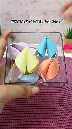 DIY Paper fortune cookie 🥠| fortune cookie Jar