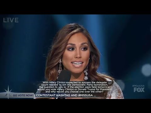 Miss USA 2016 - Question and Answer