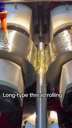 Long-type thread rolling ##foryou #threadroller #knurling #production #threadrolling #factoryprice #threading #foryou #cncmachine #factory #mold #rollingoil #threadrod #automaticthreadrollingmachine #foryou #threadrollingprocess #foryoupage #manfacturer #threadrollingdie #foryou