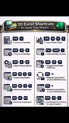 ✅ Excel Shortcuts 📊💡 Want to crack Excel interviews confidently? 💼🔥 This post covers hand-picked Excel questions with simple answers that interviewers actually ask 👇 🎯 Boost your interview confidence 📚 Learn real-world Excel concepts ⚡ Quick revision before interviews 👨‍💻 Helpful for freshers & experienced professionals 📈 Upgrade your skills for better career growth 👉 Save this post 💾 👉 Share with friends who are preparing for interviews 🤝 👉 Follow for more Excel tips & career gui