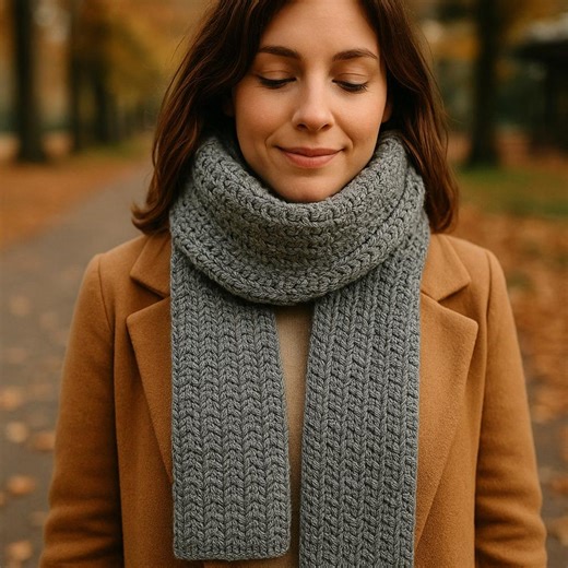 Mens Crochet Scarf Pattern, Easy Ribbed Scarf, Beginner Crochet Pattern, Unisex Scarf PDF, Blanket Pattern, Single Crochet Tutorial - Etsy