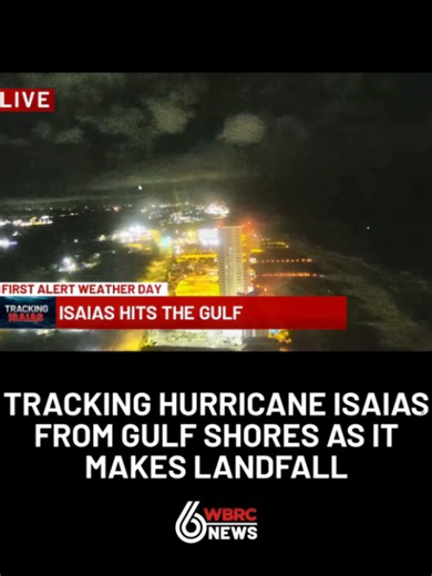 Hurricane Isaias officially made landfall as a Caterogry 2 hurricane. #wbrcnews #firstalertweather #hurricaneisaias